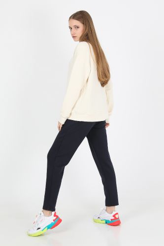 JOHN FRANK WOMAN SPORTS&LOUNGEWEAR CHIC COC SWEATSHIRT EKRU - 10